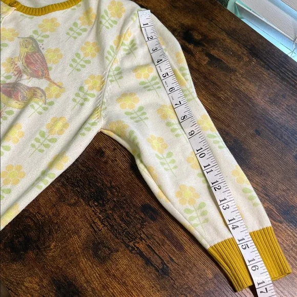 Vintage Bird and Flower Cardigan Sweater - Picture 8 of 8